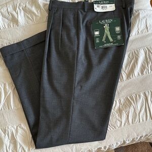Ralph Lauren Charcoal Ultraflex Wool Trousers